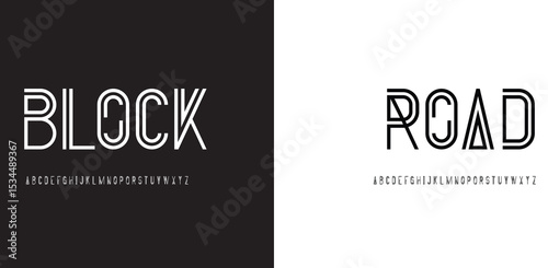 Lock down alphabet small letter a to z logo design