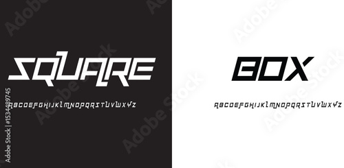 Square  bold capital alphabet letter logo design