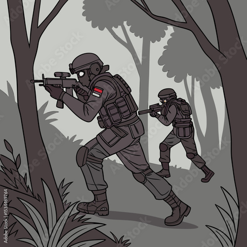 soldier with gun