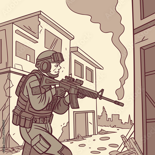 hunter with shotgun