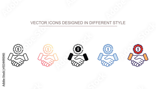 Sponsor icon design with white background stock illustration