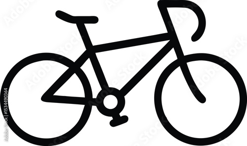 Minimalist Bike Silhouette for Graphic Design