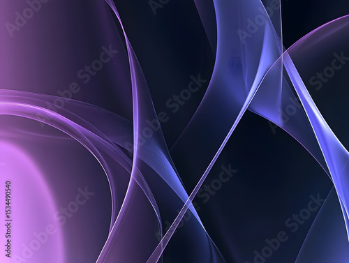 Abstract Smooth Purple Wavy Lines Flowing Background Texture