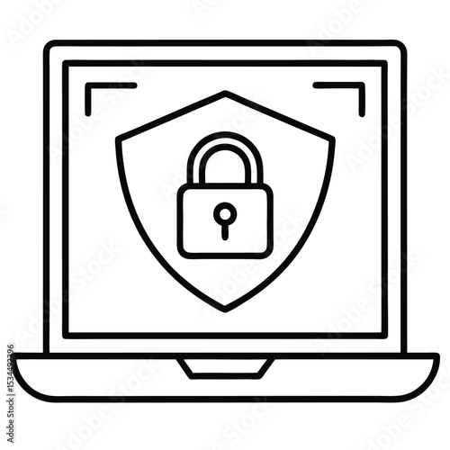 Laptop Computer Security Data Protection and Online Privacy Shield