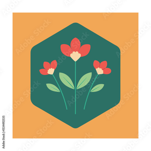 Wildflower Mix Badge with Tiny Bloom Trio