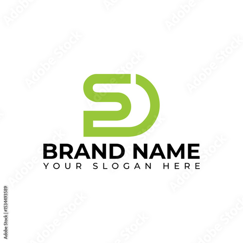 SD DS Logo design Concept vector art illustration