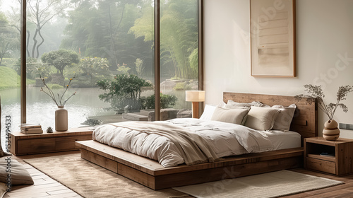 Beautiful Elegant minimalist bedroom interior
