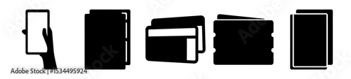 Digital and physical media icons representing different types of information access