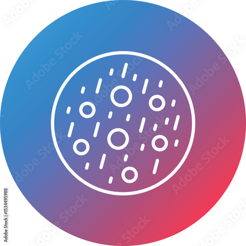 Cookie Line Gradient Circle Background Icon