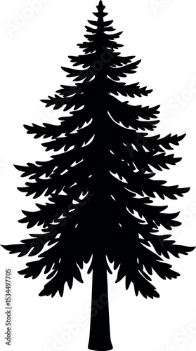 tree vector silhouette on a transparent background