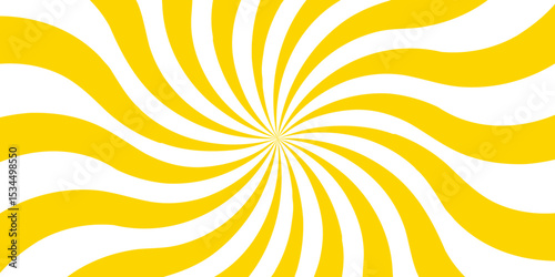 Vintage sunrays swirl sun beam vector banner design and comic burst. Retro abstract explosion white and yellow vintage ray sunrise star sunbeam texture. Radiate striped wave geometric circus light 