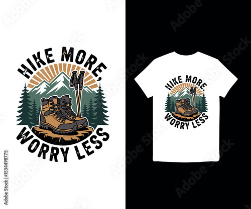 Hiking t-shirt design
