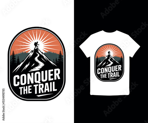 Hiking t-shirt design