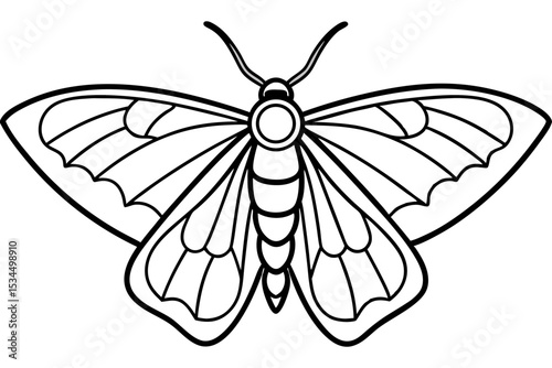 Sleek Opal Moth Vector Design