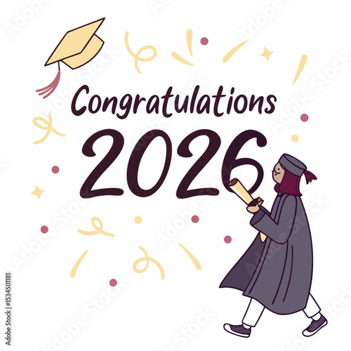 Congratulations 2026 of Graduation PNG design congratulations 2026 of Graduation vectorART