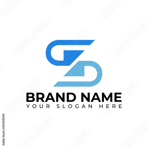 SD DS Logo design Concept vector art illustration