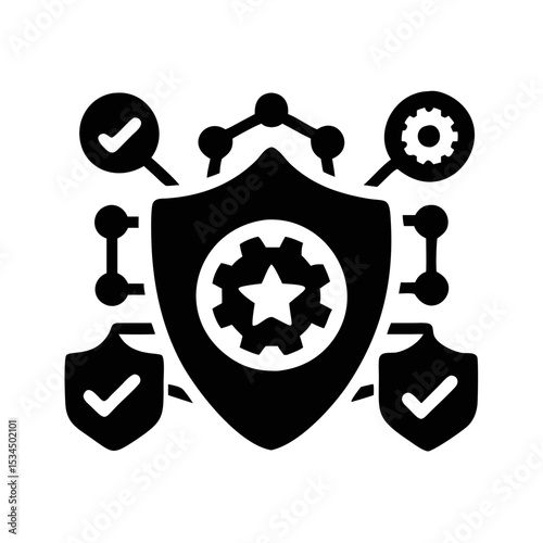 Comprehensive Secure System Network Protection and Data Safety Assurance silhouette icon