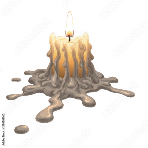 Candle melting excessively.