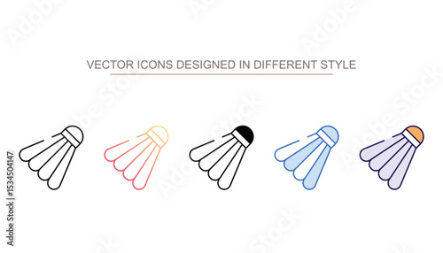 Badminton icon design with white background stock illustration