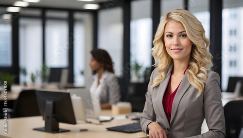 businesswoman working in office