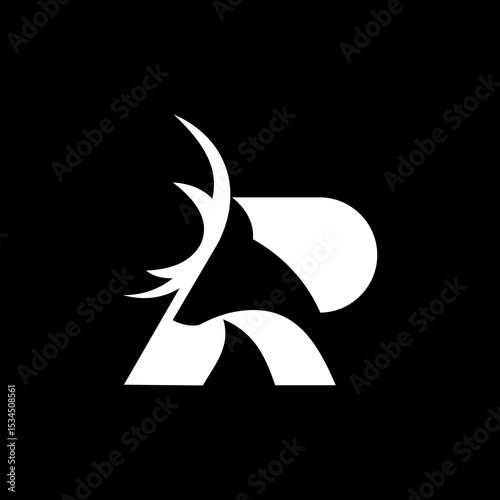 letter R deer logo