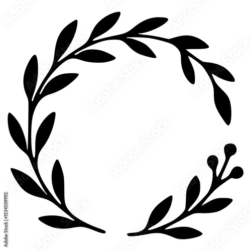 Hand Drawn Floral Wreath