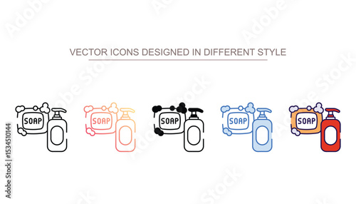 Soap icon design with white background stock illustration