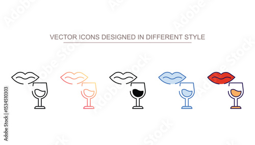 Wine tasting icon design with white background stock illustration