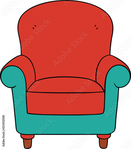 armchair icon clipart vector on transparent background	
