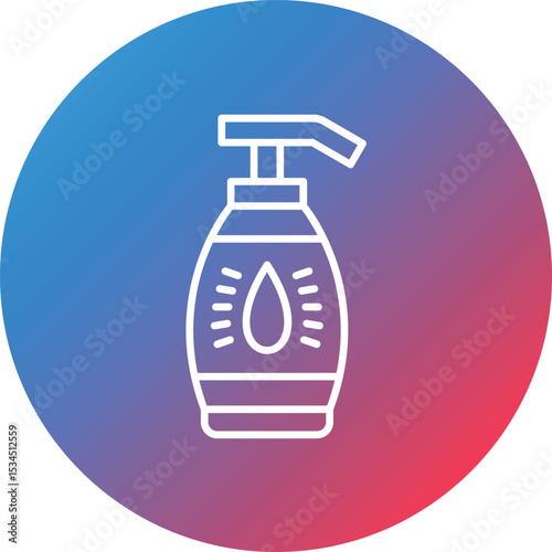 Lotion Line Gradient Circle Background Icon