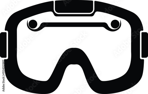 Stylish Black Ski Goggles Icon Design Perfect for Winter Sports Websites Blogs and Apparel  A Simple Vector Illustration Representing Protective Eyewear for Snowboarding Skiing and Other Activities