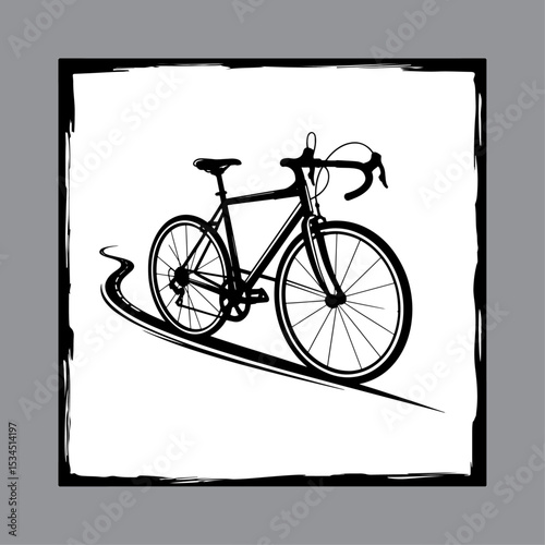 Vintage bicycle vector illustration isolated on white background in retro style