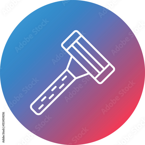 Razor Line Gradient Circle Background Icon
