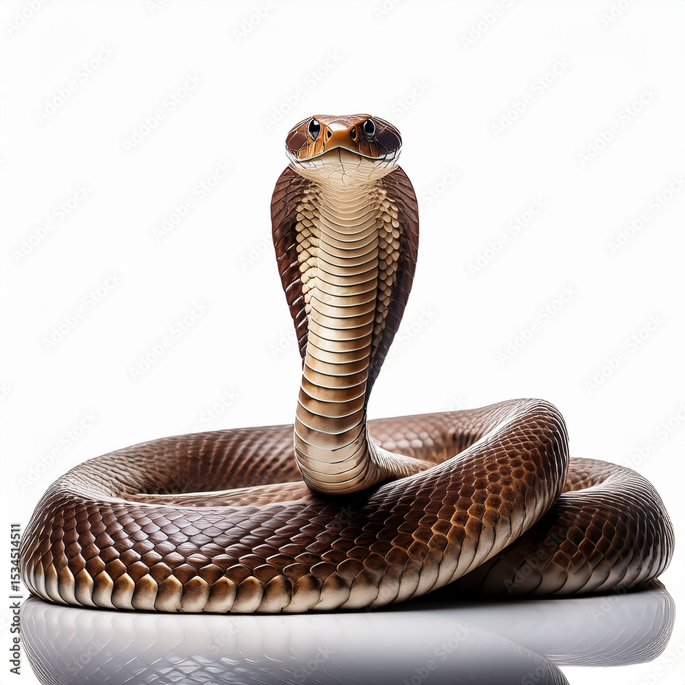 Fototapeta premium snake on a white background