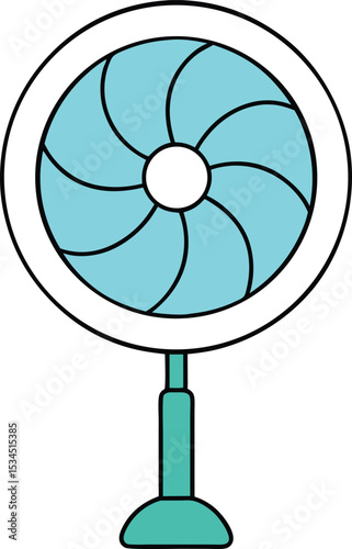 breeze fan icon clipart vector on transparent background	
