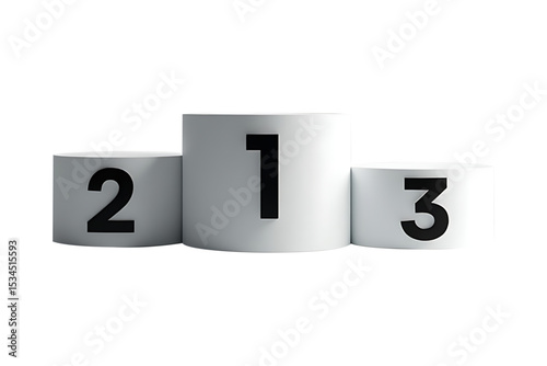 White round podium over a transparent background