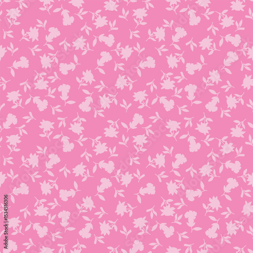 Hand drawn flowers seamless pattern