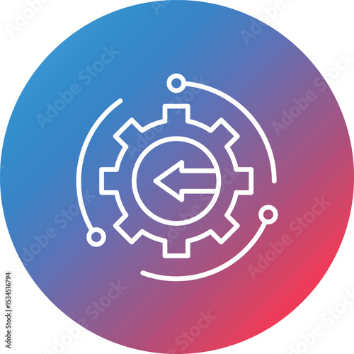 Integration Line Gradient Circle Background Icon