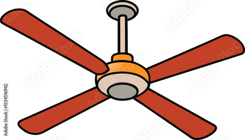 ceiling fan icon clipart vector on transparent background	
