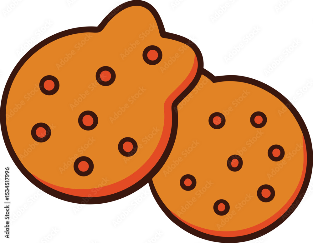 Fototapeta premium christmas cookies icon clipart vector on transparent background 