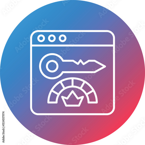 KPI Line Gradient Circle Background Icon