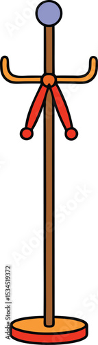 coat rack icon clipart vector on transparent background	
