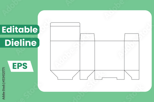 dieline, dieline template, box dieline, packaging dieline, editable dieline, printable dieline template, die cut template, dieline vector, packaging design layout, folding box dieline