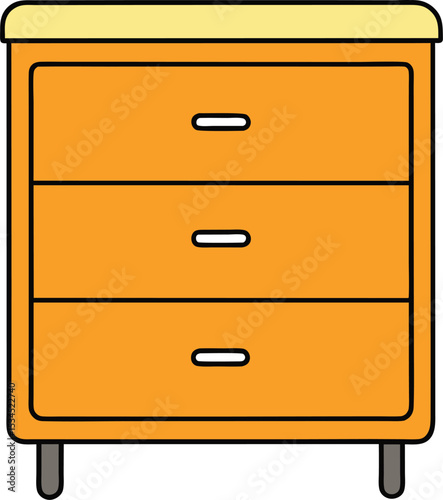 dresser icon clipart vector on transparent background	