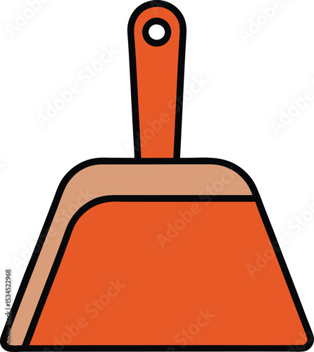 dustpan icon clipart vector on transparent background	