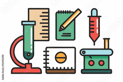 microscope test tube notepad