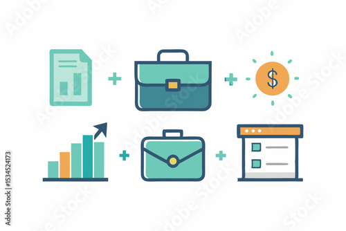 safe box document icon set