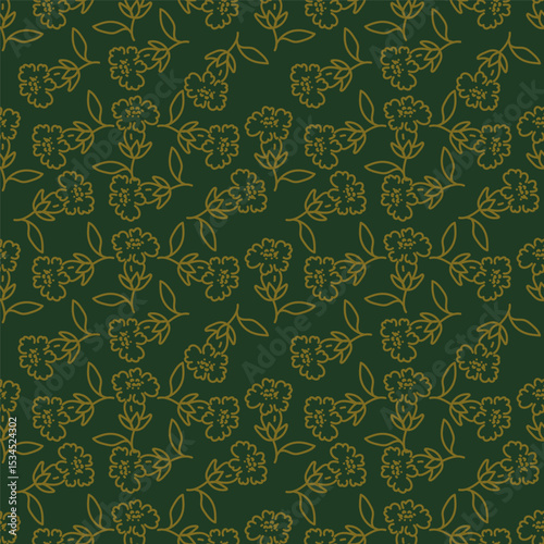 Cute feminine watercolor seamless pattern with wildflowers.hand drawn,