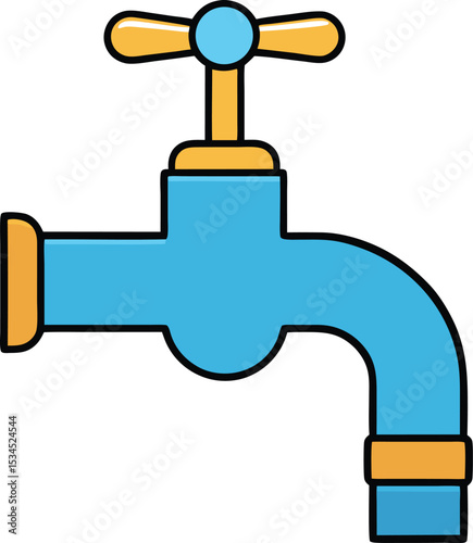 faucet icon clipart vector on transparent background	
