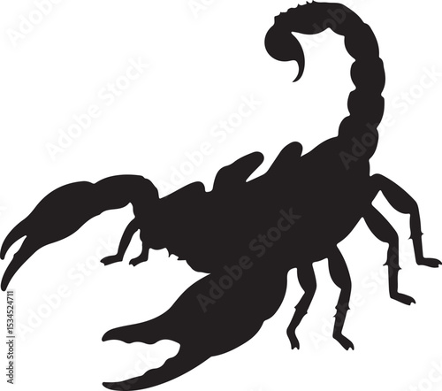 Emperor Scorpion Vector Silhouette